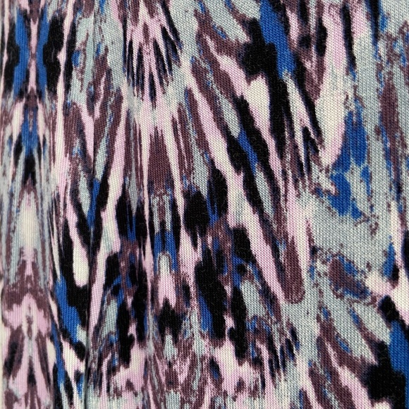 Express Smocked Bodice Maxi Dress Blue Purple Stretch Comfy Boho Off Shoulder S - Picture 3 of 16